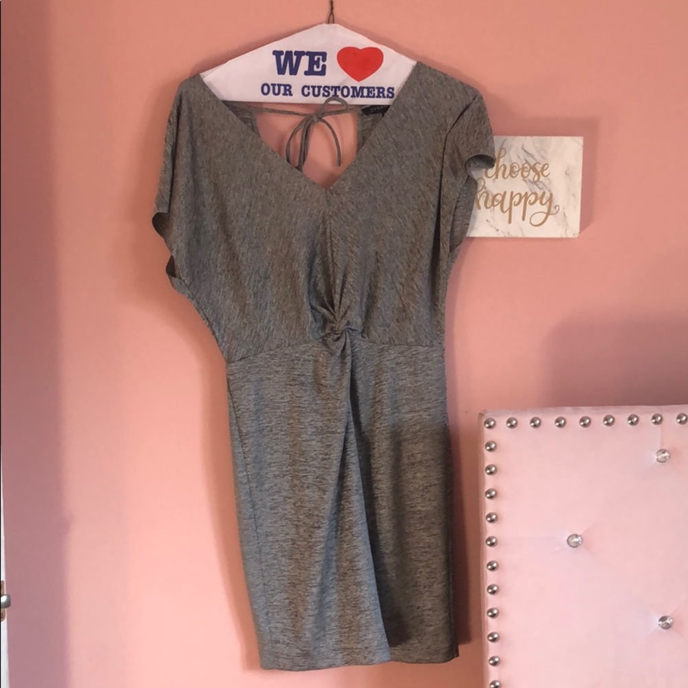 Silver short sleeve dynamite dress